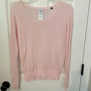 CAbi sheer pink sweater xs